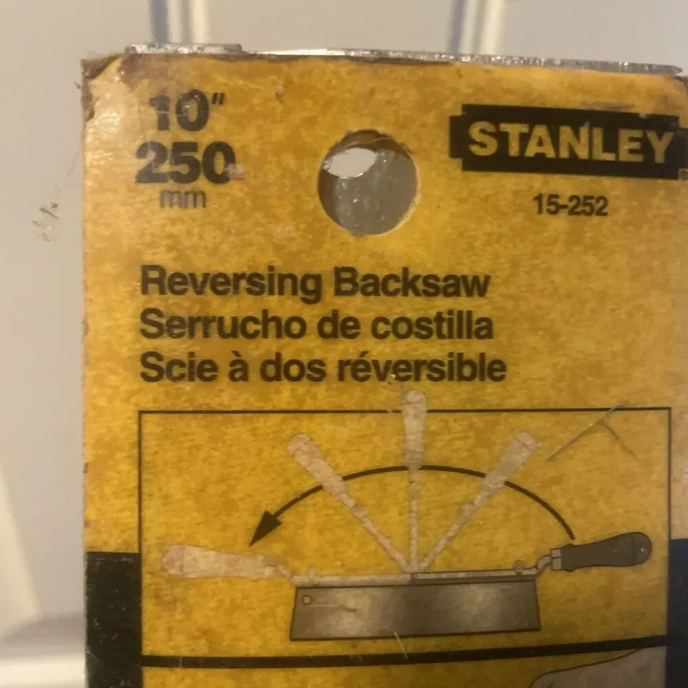 VNTG Stanley Off-Set Wood Handle for Flush Cut 10” Reversing Backsaw # 15-252 - Picture 6 of 12